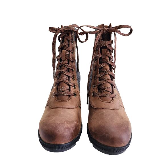 Sorel Womens Lexie Wedge Boot Size 10 Brown Tobacco Felt Waterproof Outerwear - Picture 5 of 10